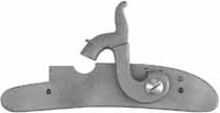 lock, percussion, H.E. Leman Trade Rifle, 
left hand, by L&R